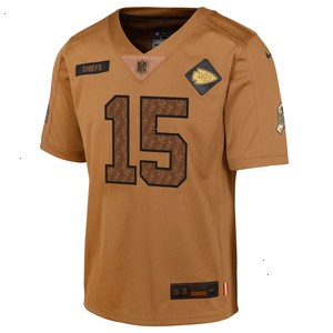 Patrick Mahomes Kansas City Chiefs Nike Youth 2023 Salute To Service Limited Jersey - Brown