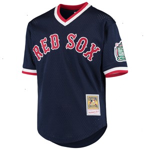 Pedro Martinez Boston Red Sox Mitchell & Ness Youth Cooperstown Collection Mesh Batting Practice Jersey - Navy