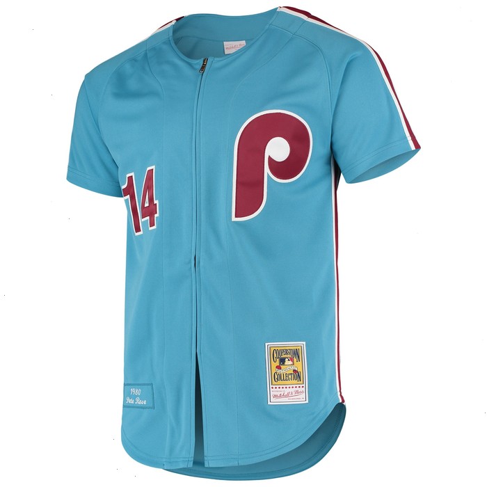 Pete Rose Philadelphia Phillies Mitchell & Ness Cooperstown Collection Authentic Jersey - Light Blue