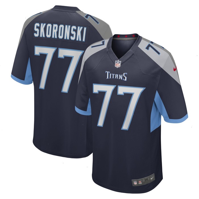 Peter Skoronski Tennessee Titans Nike 2023 NFL Draft First Round Pick Game Jersey - Navy