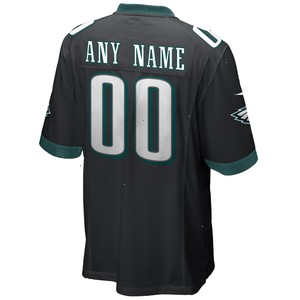 Philadelphia Eagles Nike Alternate Custom Game Jersey - Black