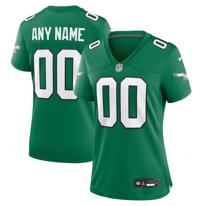 Philadelphia Eagles Nike Women's Alternate Custom Game Jersey - Kelly Green