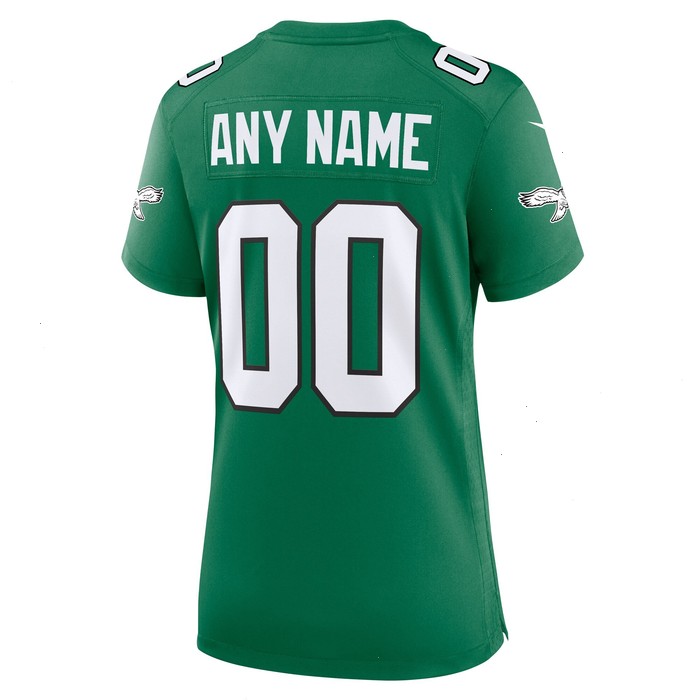 Philadelphia Eagles Nike Women's Alternate Custom Game Jersey - Kelly Green