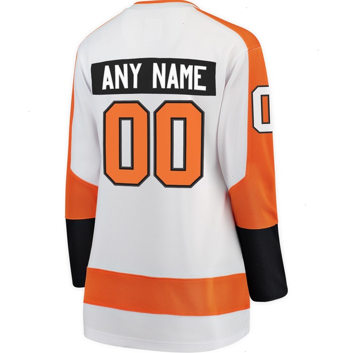 Philadelphia Flyers Fanatics Branded Women's Away Breakaway Custom Jersey - White