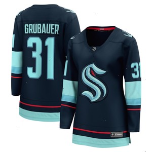 Philipp Grubauer Seattle Kraken Fanatics Branded Women's Home Premier Breakaway Player Jersey - Deep Sea Blue