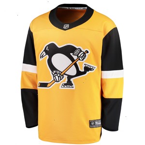 Pittsburgh Penguins Fanatics Branded Youth Alternate Breakaway Jersey - Gold