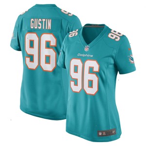 Porter Gustin Miami Dolphins Nike Women's Game Player Jersey - Aqua