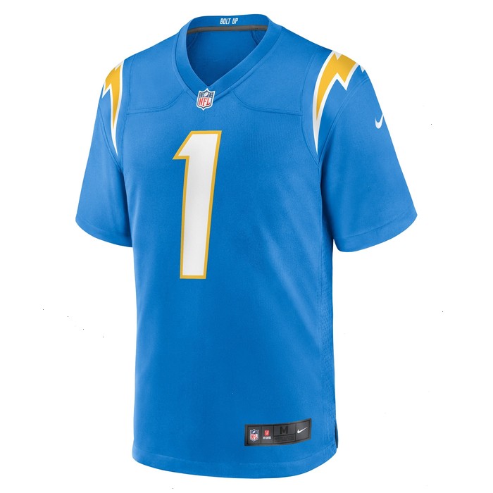 Quentin Johnston Los Angeles Chargers Nike 2023 NFL Draft First Round Pick Game Player Jersey - Powder Blue