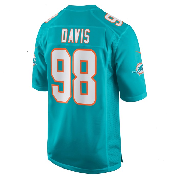 Raekwon Davis Miami Dolphins Nike Game Jersey - Aqua