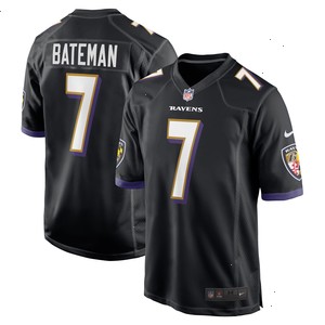 Rashod Bateman Baltimore Ravens Nike Game Player Jersey - Black