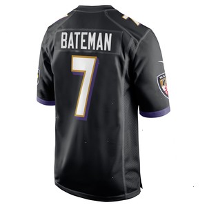 Rashod Bateman Baltimore Ravens Nike Game Player Jersey - Black