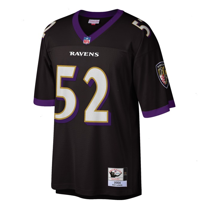 Ray Lewis Baltimore Ravens Mitchell & Ness 2004 Authentic Throwback Retired Player Jersey - Black