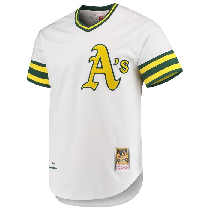 Reggie Jackson Oakland Athletics Mitchell & Ness 1972 Cooperstown Collection Authentic Jersey - White