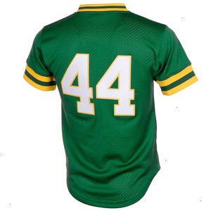 Reggie Jackson Oakland Athletics Mitchell & Ness Cooperstown Mesh Batting Practice Jersey - Green