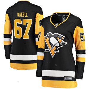 Rickard Rakell Pittsburgh Penguins Women's Fanatics Branded Home Breakaway Player Jersey - Black