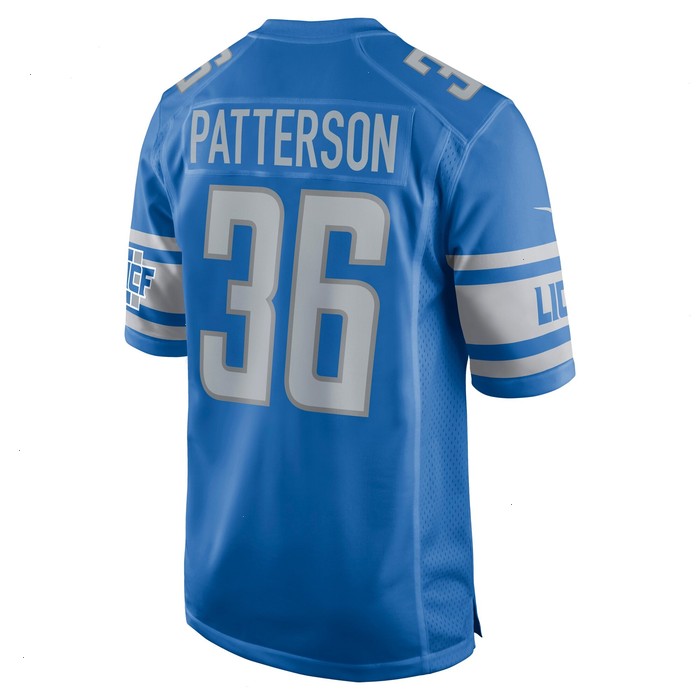 Riley Patterson Detroit Lions Nike Team Game Jersey - Blue