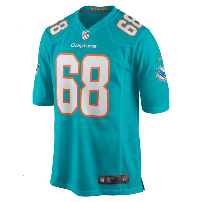 Robert Hunt Miami Dolphins Nike Game Jersey - Aqua