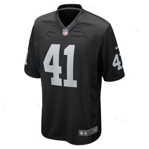 Robert Spillane Las Vegas Raiders Nike Game Player Jersey - Black