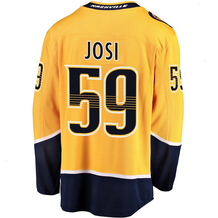 Roman Josi Nashville Predators Fanatics Branded Breakaway Player Jersey - Gold