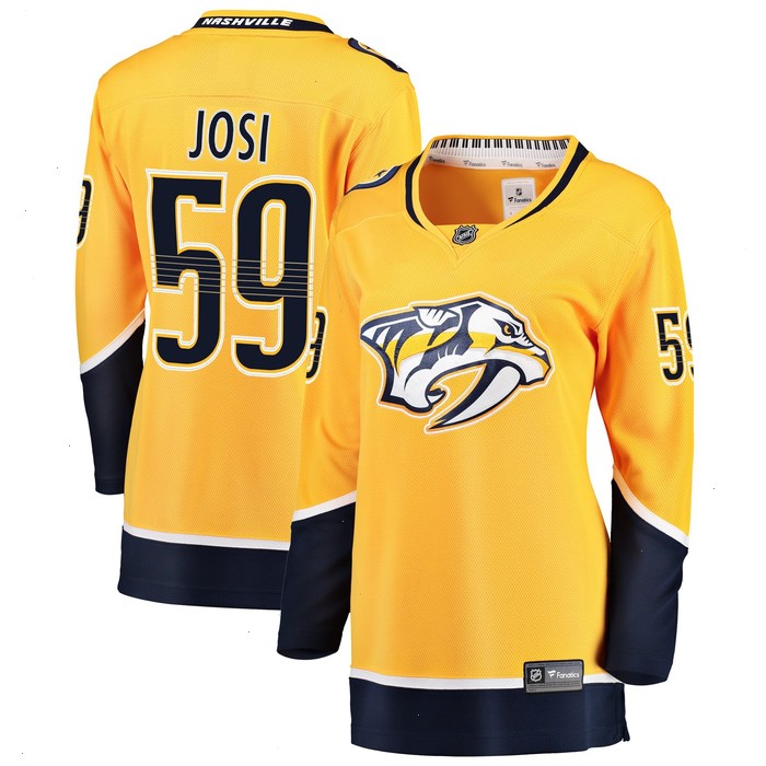 Roman Josi Nashville Predators Fanatics Branded Women's Breakaway Player Jersey - Gold