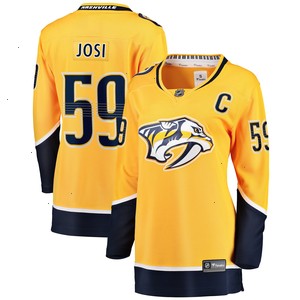 Roman Josi Nashville Predators Fanatics Branded Women's Premier Breakaway Player Jersey - Gold