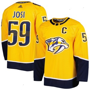 Roman Josi Nashville Predators adidas Primegreen Authentic Pro Player Jersey - Gold