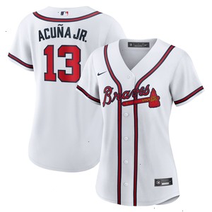 Ronald Acuna Jr. Atlanta Braves Nike Women's Home Replica Player Jersey - White