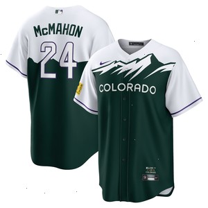 Ryan McMahon Colorado Rockies Nike City Connect Replica Player Jersey - White/Forest Green