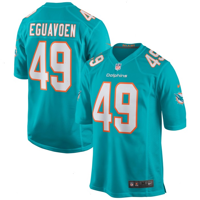 Sam Eguavoen Miami Dolphins Nike Game Jersey - Aqua