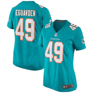 Sam Eguavoen Miami Dolphins Nike Women's Game Jersey - Aqua