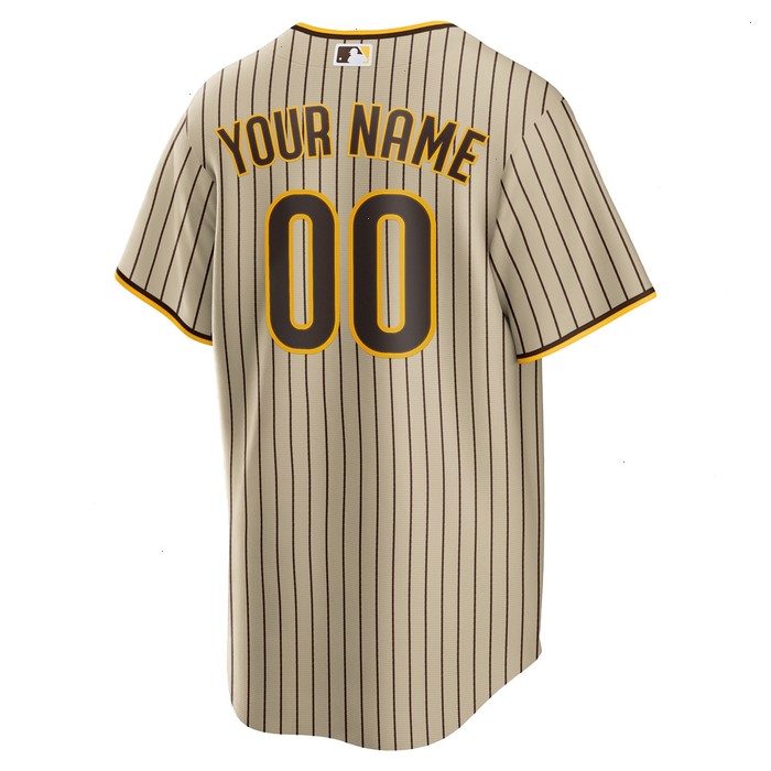 San Diego Padres Nike Road Custom Replica Jersey - Brown