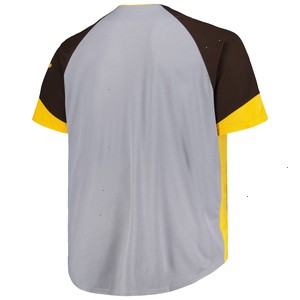  San Diego Padres Profile Big & Tall Colorblock Team Fashion Jersey - Gray