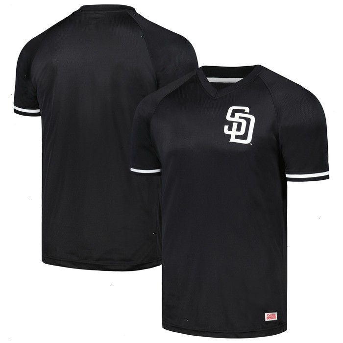 San Diego Padres Stitches Black Raglan V-Neck Jersey