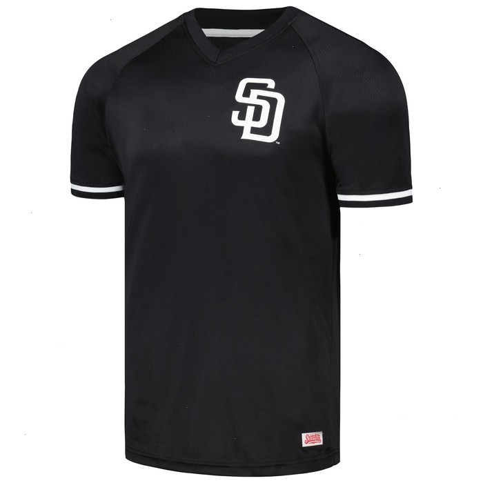 San Diego Padres Stitches Black Raglan V-Neck Jersey