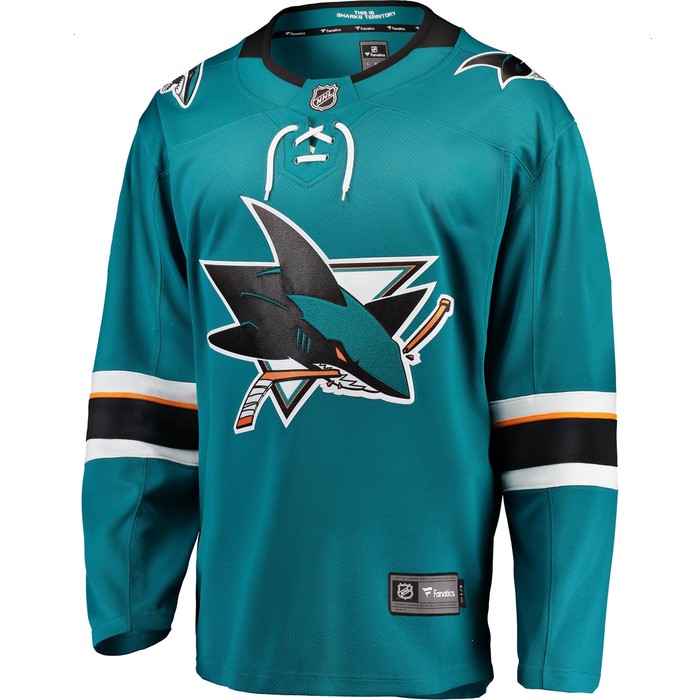 San Jose Sharks Fanatics Branded Breakaway Home Jersey - Teal