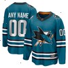 San Jose Sharks Fanatics Branded Home Breakaway Custom Jersey - Teal