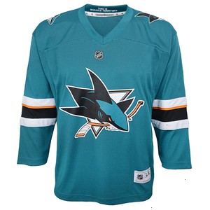 San Jose Sharks Youth 2021/22 Home Replica Custom Jersey - Teal