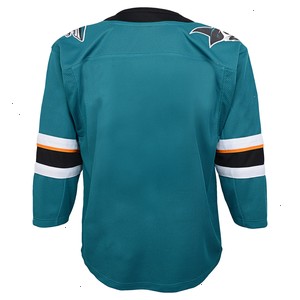 San Jose Sharks Youth Home Premier Blank Jersey - Teal