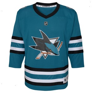 San Jose Sharks Youth Home Replica Custom Jersey - Teal