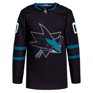 San Jose Sharks adidas Alternate Primegreen Authentic Pro Custom Jersey - Black