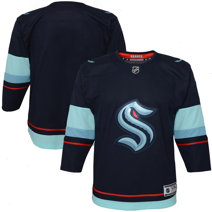 Seattle Kraken Youth Home Premier Jersey - Navy