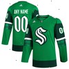  Seattle Kraken adidas St. Patrick's Day Authentic Custom Jersey - Kelly Green