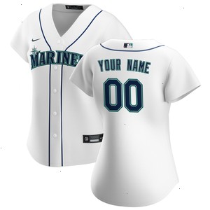 Seattle Mariners Nike Women's Home Replica Custom Jersey - White