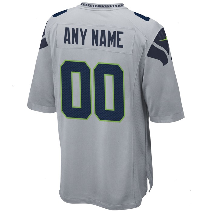 Seattle Seahawks Nike Alternate Custom Game Jersey - Gray