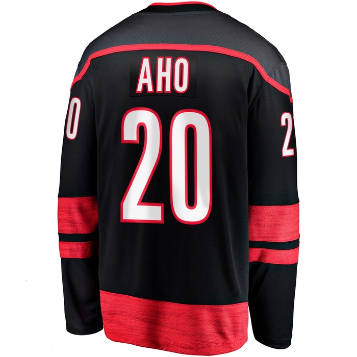 Sebastian Aho Carolina Hurricanes Fanatics Branded Home Premier Breakaway Player Jersey - Black