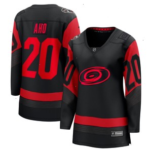 Sebastian Aho Carolina Hurricanes Fanatics Branded Women's 2023 NHL Stadium Series Breakaway Player Jersey - Black