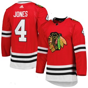 Seth Jones Chicago Blackhawks adidas Home Primegreen Authentic Pro Player Jersey - Red