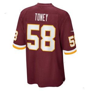 Shaka Toney Washington Football Team Nike Game Jersey - Burgundy