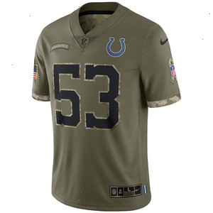 Shaquille Leonard Indianapolis Colts Nike 2022 Salute To Service Limited Jersey - Olive