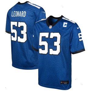 Shaquille Leonard Indianapolis Colts Nike Youth Game Jersey - Blue